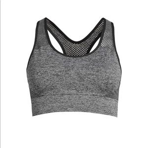 Avia Womens Seamless Sports Bra Size Medium 8-10 Minimum Support Pads Gray  New
